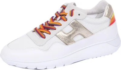 Produktbild von 1099J sneaker donna weiß/gold HOGAN 86 H371 INTERACTIVE 3 Schuh Frau
