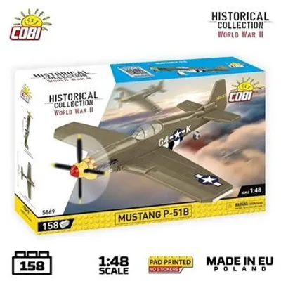 Productafbeelding van P-51B Mustang modelbouwpakket, schaal 1:48, 158 onderdelen