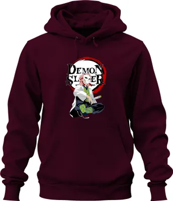 Produktbild von Demon Slayer Sabito Maske Anime Kimetsu no Yaiba Geschenk Uni Hoodie Kapuzenpullover, Burgundy, XXL