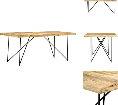 Zdjęcie produktu dla vidaXL Stół do jadalni 180×90×76 cm lite drewno mango - Stoły do jadalni