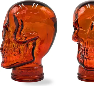 Obrázek produktu pro Skleněná hlava DEAD HEAD| 26cm skleněná hlava | barva: T04 žhavě oranžová