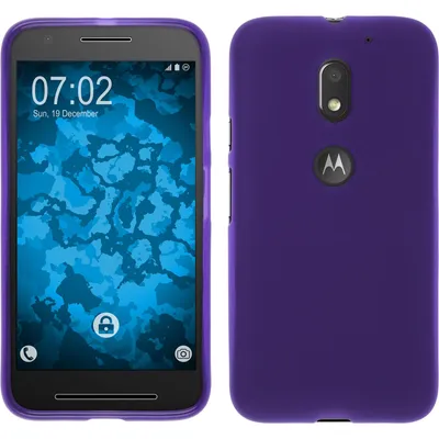 Produktbild von PhoneNatic Case kompatibel mit Lenovo Moto E3 - lila Silikon Hülle matt + 2 Schutzfolien