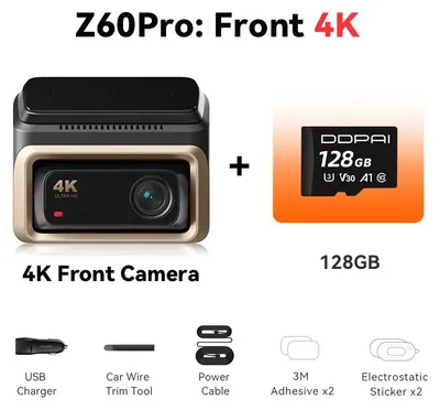 Productafbeelding van Dashcam - 4K Ultra HD - Autocamera met Nachtzicht, 5GHz WiFi, GPS en ADAS Rijhulpsysteem