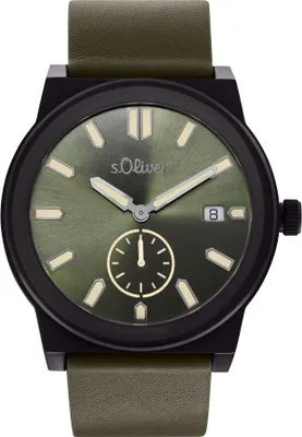 Produktbild von s.Oliver Herren Uhr Armbanduhr Leder 2035442