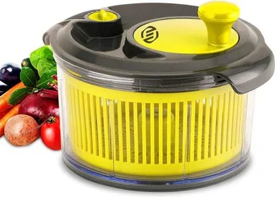 Obrázok produktu pre Miešač na šaláty – so sklenenou nádobou – 2,5 l – biely – nevyhnutná súčasť kuchyne
