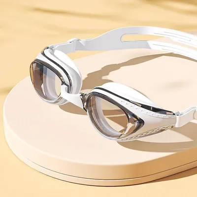 Produktbild von Schwimmbrille für Erwachsene - professionelle Anti-Beschlag - Herren Damen - weiss