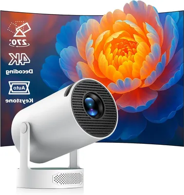 Produktbild von Mini-Projektor – Smart-Beamer – Heimkino – Android 11, WiFi 6 – Bildgröße: 30–150 Zoll – Weiß