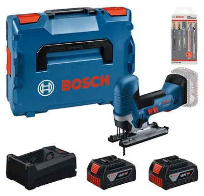 Produktbild von Werkzeug-Set: GST 18V-125 S + 2x GBA 5.0Ah + GAL + Stichsägeblattset in L-BOXX