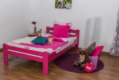 Produktbild von Buche Bettgestell 120 x 200 cm Rosa