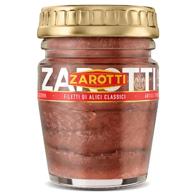 Produktbild von Anchovisfilets in Sonnenblumenöl Filetti di Alici 80g - Zarotti