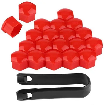 Immagine prodotto di Copricerchi rossi da 21 mm antifurto