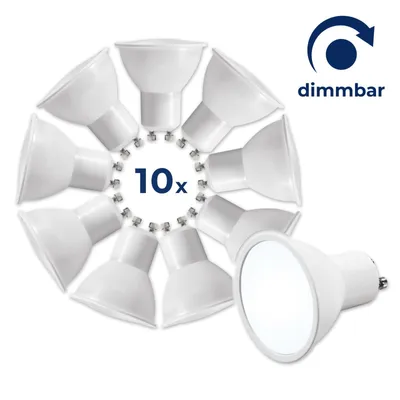 Produktbild von LED-Strahler McShine MS-60-10dimm 6W 510lm tageslichtweiß dimmbar,10er-Pack