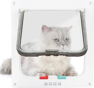 Obrázok produktu pre Jiubiaz Cat Door Cat Flaps Pet Dog Flap pre mačky 4-Way Flap Cat Flap pre psy PetSafe