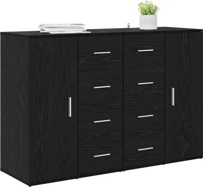 Immagine prodotto di vidaXL Credenze 2 pezzi look rovere nero 59 x 39 x 80 cm