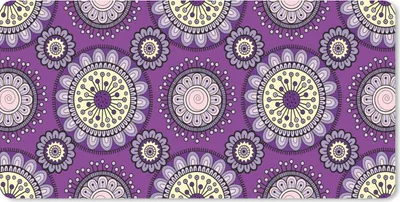 Produktbild von MuchoWow® Mauspad Mousepad Mädchen - Blumen - Lila - Muster - Mädchen - Kinder - Kinder 60x30 cm - Mousepads - Maus Mat - Pad - Mausunterlage - Nachhaltig