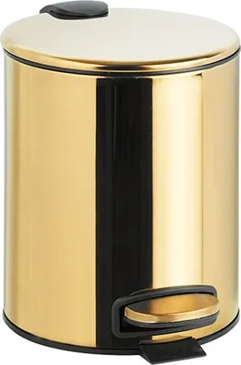 Produktbild von BILLO Abfalleimer Edelstahl Gold poliert 260x205x265 mm, 5 Ltr für Bad & Küche >> Freistehend anwendbar