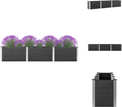 Produktbild von vidaXL Garten-Hochbeet 300x50x54 cm WPC Grau - Blumentöpfe & Pflanzgefäße