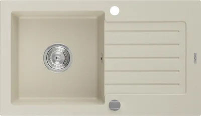 Immagine prodotto di Mexen Pablo lavello in granito a 1 vasca con sgocciolatoio 752 x 436 mm, beige, sifone cromato - 6510751010-69