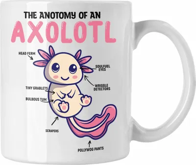 Produktbild von Trendation - Axolotl Tasse Geschenk für Schwanzlurch-Liebhaber (Weiß)