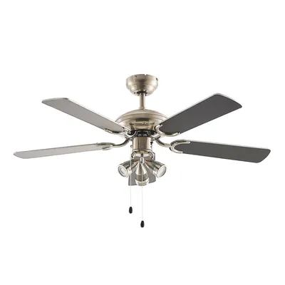 Produktbild von Lindby Deckenventilator mit Licht Anariki, leise, silber