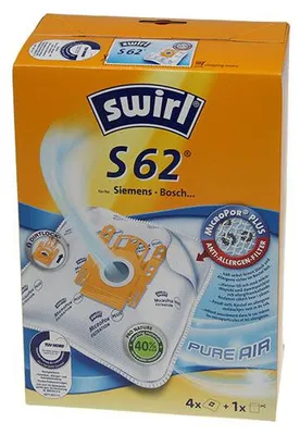 Immagine prodotto di Swirl S62 4 sacchi microfibra aspirapolvere Siemens Bosch Krups BBS BSD VS 935