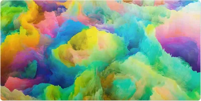 Produktbild von Bunte Wolken– Schreibtischunterlage – Schreibtisch Tischunterlage – 100x50 cm – Unterlage Groß Schreibtischmatte