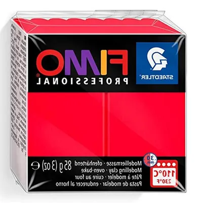 Productafbeelding van Boetseerklei Blok - Klei voor Kunstenaars - Creatief Hobbyen - Hoge Vormvastheid - 85 gram - Rood