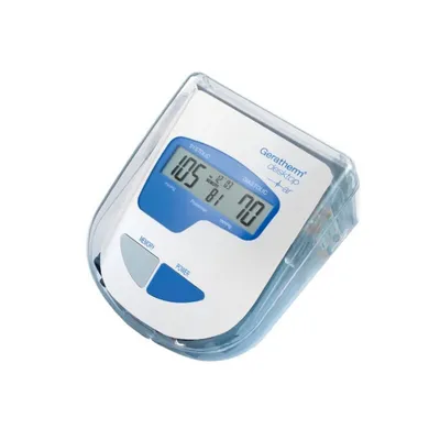 Produktbild von Geratherm Desktop 995, Oberarm, Manuell, Blau, Weiß, AAA, 1,5 V, 150 g