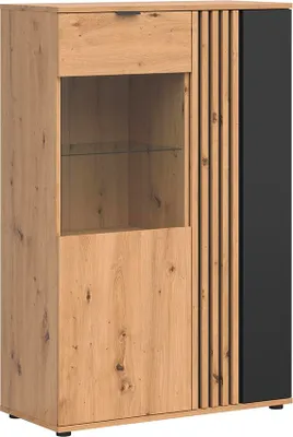 Produktbild von Geschirrschrank Ezra mit 2 Türen, Holzoptik, 137cm