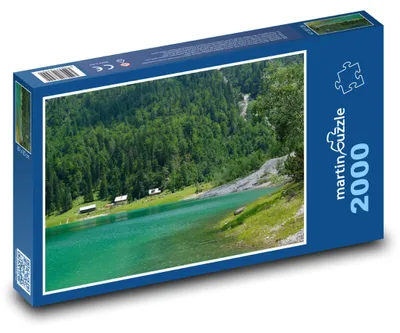 Zdjęcie produktu dla Puzzle 2000 Leśny spokój nad jeziorem - martinpuzzle