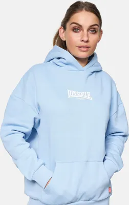Produktbild von Frauen Kapuzensweatshirt Oversize KILMOTE Pastel Blue/White L Lonsdale