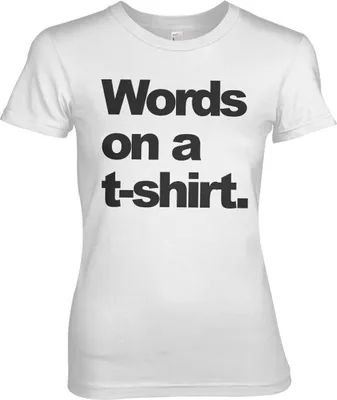 Produktbild von Words On A T-Shirt Girly Tee - Large - White
