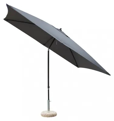Zdjęcie produktu dla Parasol ogrodowy o wymiarach 3 x 2 m z teleskopowym słupkiem aluminiowym i bocznie odchylanym daszkiem marki Grei