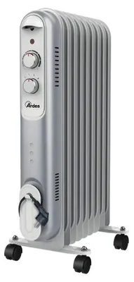 Productafbeelding van Ardes AR4R09S, Elektrische olie radiator, Olie, CE-markering, Voor binnen gebruik, Vloermodel, Zwart, Grijs, Wit