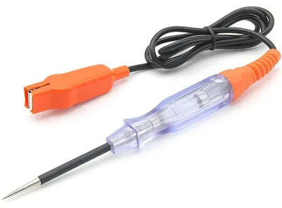 Obrázek produktu pro Testovací lampa na automobilové obvody Techstar 85076A, 6–24V DC, LED s polaritou červená/zelená, kovová špička, krokosvorka, pojistka, pro automobily/motocykly/nákladní vozy