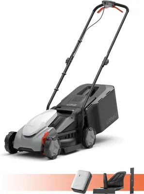 Produktbild von Akku Rasenmäher 5,0Ah, 20V/33cm Schnittbreite, bis 300 m?, 35L Fangkorb, 25-65 mm Schnitthöhe, inkl. 5,0 Ah Akku
