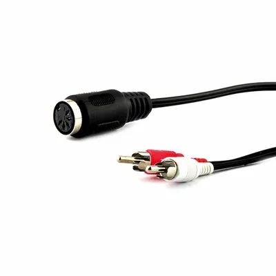 Produktbild von e+p B 22, 2 x RCA, Männlich, DIN (5-pin), Weiblich, 0,2 m, Schwarz