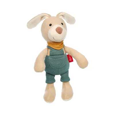 Produktbild von sigikid Latzhosen Hase Sweety, Kuscheltier, Stofftier, Schmusetier, Baumwolle, Grün, 30 cm, 39923