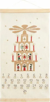Produktbild von Stickpackung Gezählter Kreuzstich, Adventskalender,100%