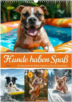 Produktbild von Hunde haben Spaß (Wandkalender 2026 DIN A3 hoch), CALVENDO Monatskalender