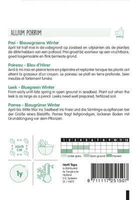 Produktbild von Porree Blaugrüne Winter | Lauchsamen von Hortitops