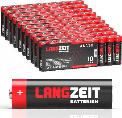 Produktbild von Langzeit Batterien AA 100 Stück Alkaline Mignon LR06 1,5V Batterie 100 stk pack