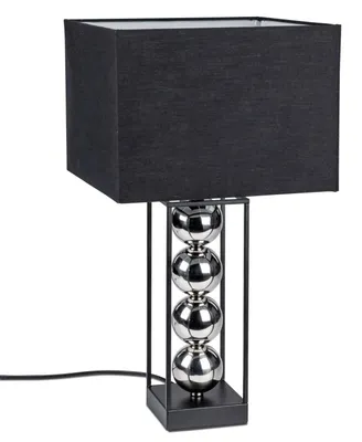 Produktbild von Tischlampe Kugeln mit rechteckigem Fuß H. 53cm schwarz silber Formano