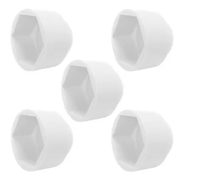 Produktbild von 5x SCHUTZKAPPEN M8 / 13mm WEIß FÜR MUTTERN SCHRAUBEN HUTMUTTERN SECHSKANTSCHRAUBEN ABDECKKAPPEN SCHRAUBEN KAPPE Sechskant