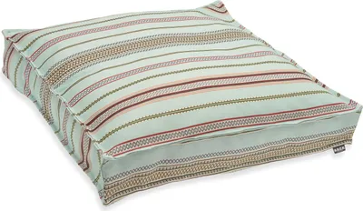 Produktbild von H.O.C.K. Lola Outdoor Bodenkissen 60x60x10cm aqua stripes sun boho