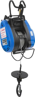 Image de Treuil électrique, télécommande sans fil, grande capacité de charge, couleur bleue