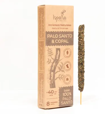Räucherstäbchen Palo Santo Copal, 8 Stück, handgefertigt, 100% natürlich