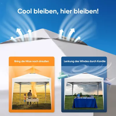 Produktbild von Faltpavillon wasserdicht, UV-Schutz 50+, 3x3 m, für Garten und Camping