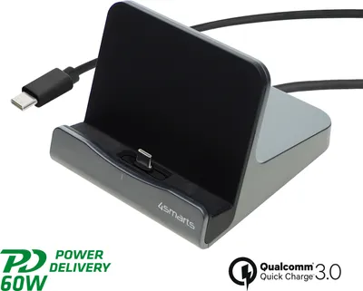 Produktbild von 4Smarts VoltDock Tablet-Ladestation USB-C, 60 W - Gunmetal