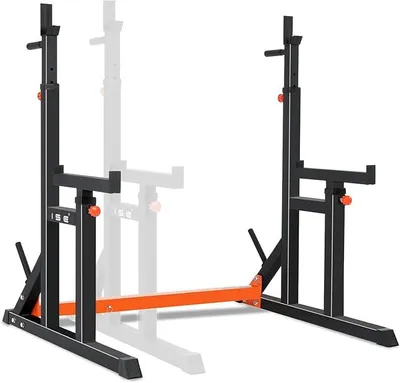 Produktbild von Squat Rack Hantelständer, Langhantelständer, verstellbare Langhantelablage mit 7 Höhen- und Breiteverstellbar Power Rack, Multi-Funktionales Kniebeugenständer, Max. bis 200 kg Belastbar